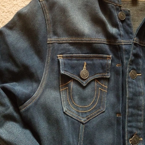 Mens XL True religion hooded denim jacket - Picture 2 of 5